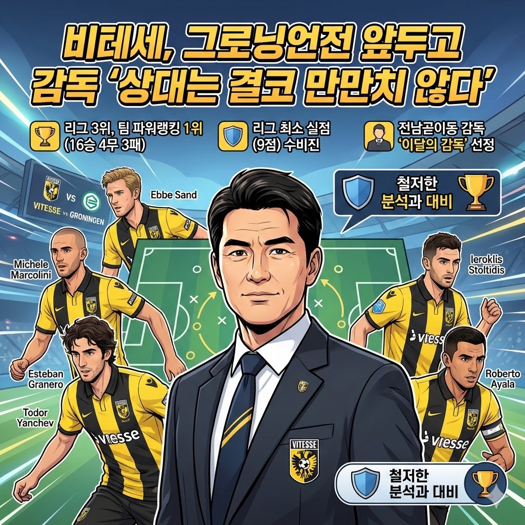 비테세 감독 ";방심은 없다";…그로닝언 경계령